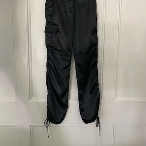 BCBGMaxAzria Black Satin Joggers